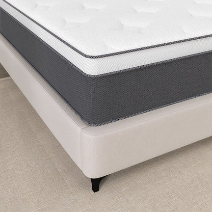 12 Materassi ibridi in memory foam con infusione di gel rinfrescante e molle