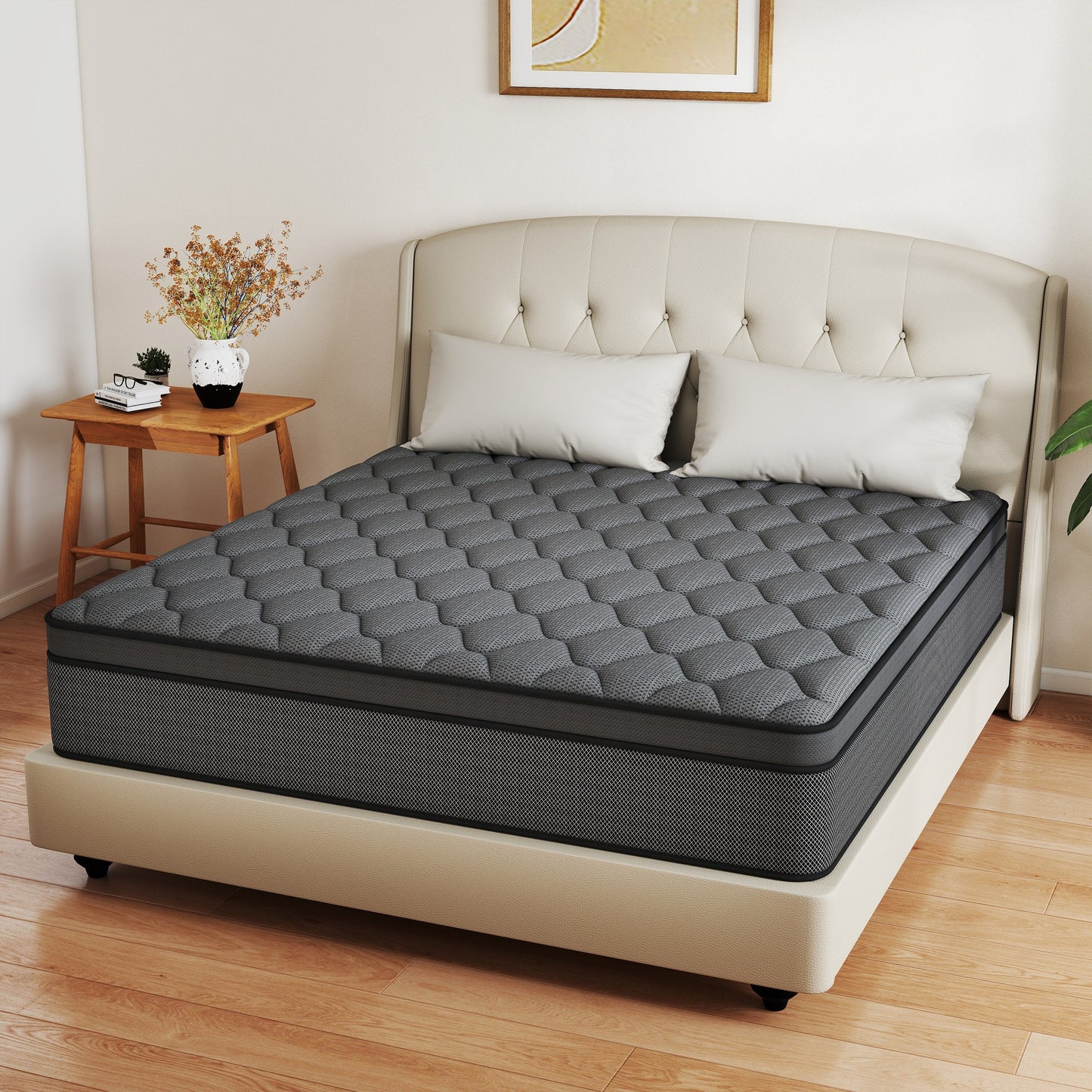 12 materassi ibridi in memory foam di medie dimensioni in una scatola