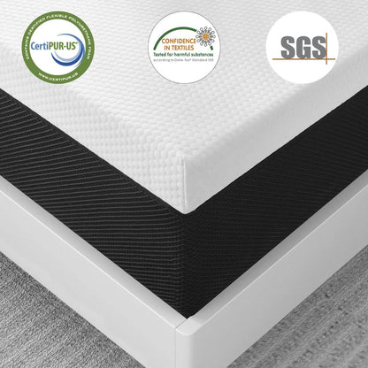 12 Materassi in memory foam medio-morbido antirumore con gel infuso