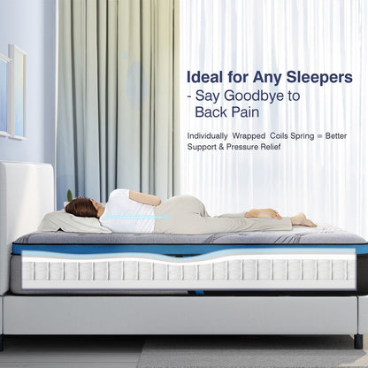 Materasso ibrido con cuscino medio da 12''