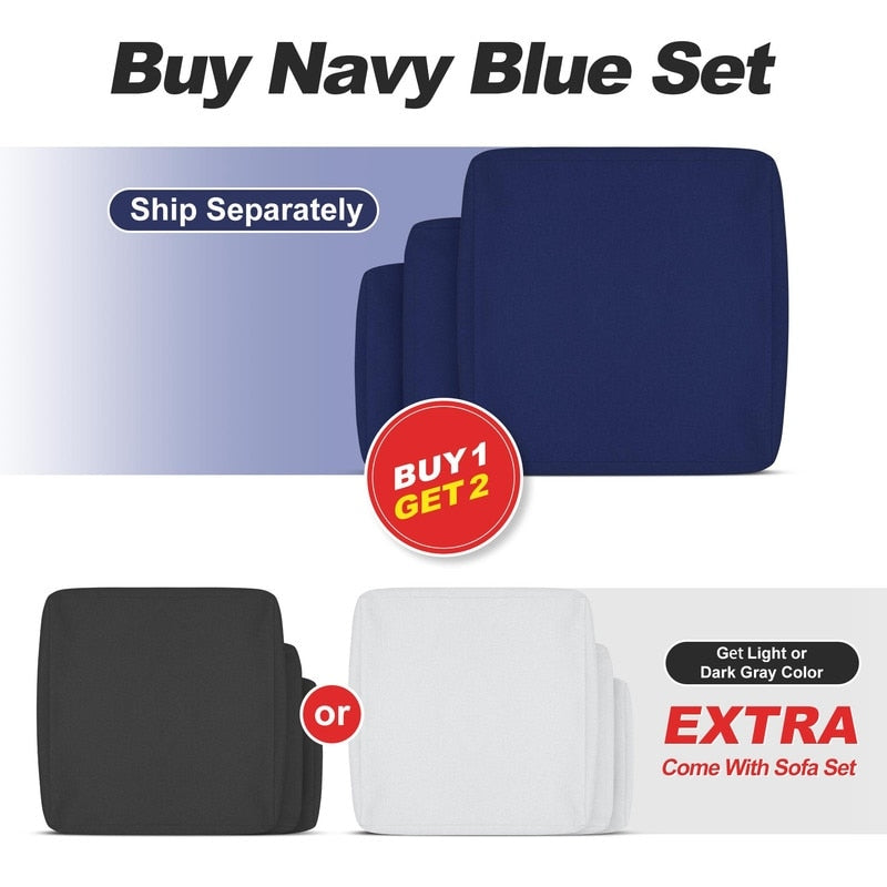 FINCATI Set di 13 divani componibili in vimini per esterni con poltrona