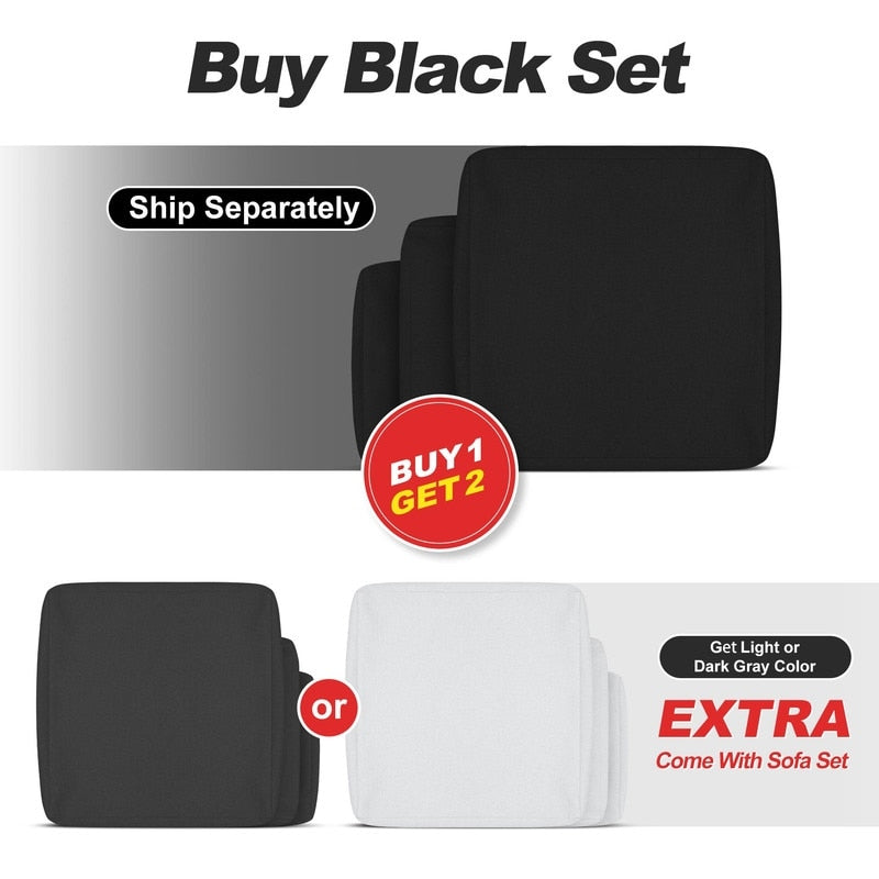 FINCATI Set di 13 divani componibili in vimini per esterni con poltrona