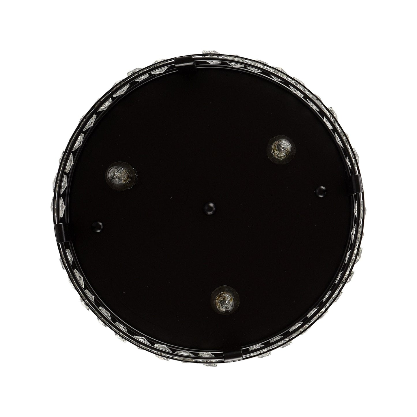 13.3 Lampadario moderno a 3 luci in cristallo nero da incasso per corridoio