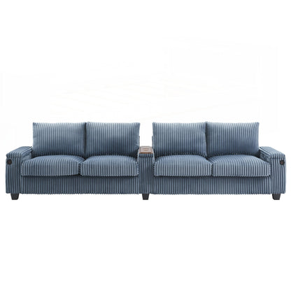 Divano in velluto a coste da 133 pollici a 4 posti