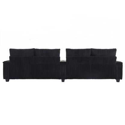 Divano in velluto a coste da 133 pollici a 4 posti