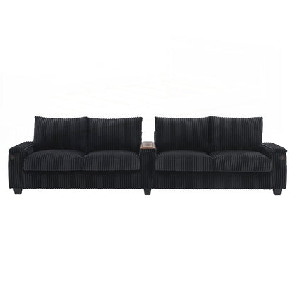 Divano in velluto a coste da 133 pollici a 4 posti