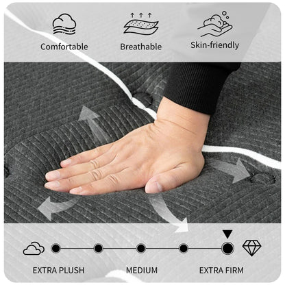 Materasso ibrido extra rigido da 14 pollici con isolamento del movimento e raffreddamento in una scatola