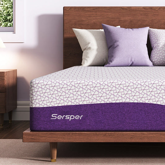 Materasso in memory foam con gel di rame, 14 pollici, di media rigidità, per alleviare la schiena e la pressione - Certificato CertiPUR-US