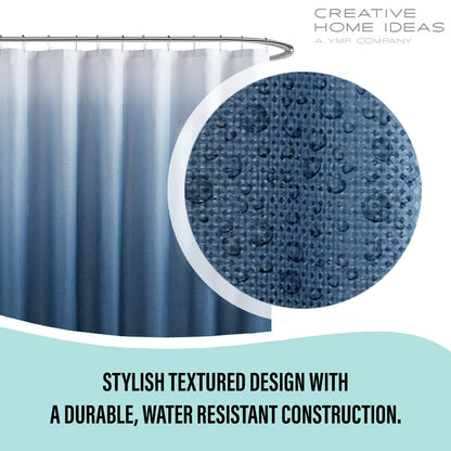 Set da bagno/doccia da 14 pezzi - Tenda da doccia sfumata, ganci e rivestimento in PEVA