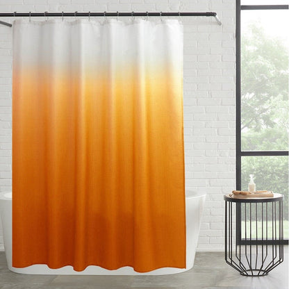 Set da bagno/doccia da 14 pezzi - Tenda da doccia sfumata, ganci e rivestimento in PEVA