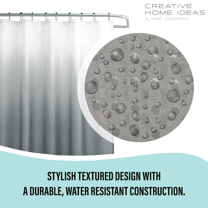 Set da bagno/doccia da 14 pezzi - Tenda da doccia sfumata, ganci e rivestimento in PEVA