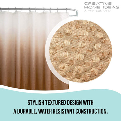 Set da bagno/doccia da 14 pezzi - Tenda da doccia sfumata, ganci e rivestimento in PEVA
