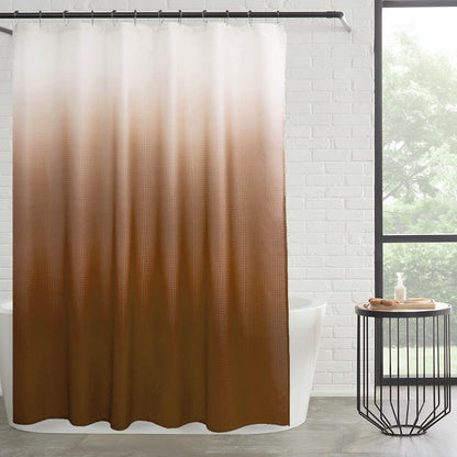 Set da bagno/doccia da 14 pezzi - Tenda da doccia sfumata, ganci e rivestimento in PEVA