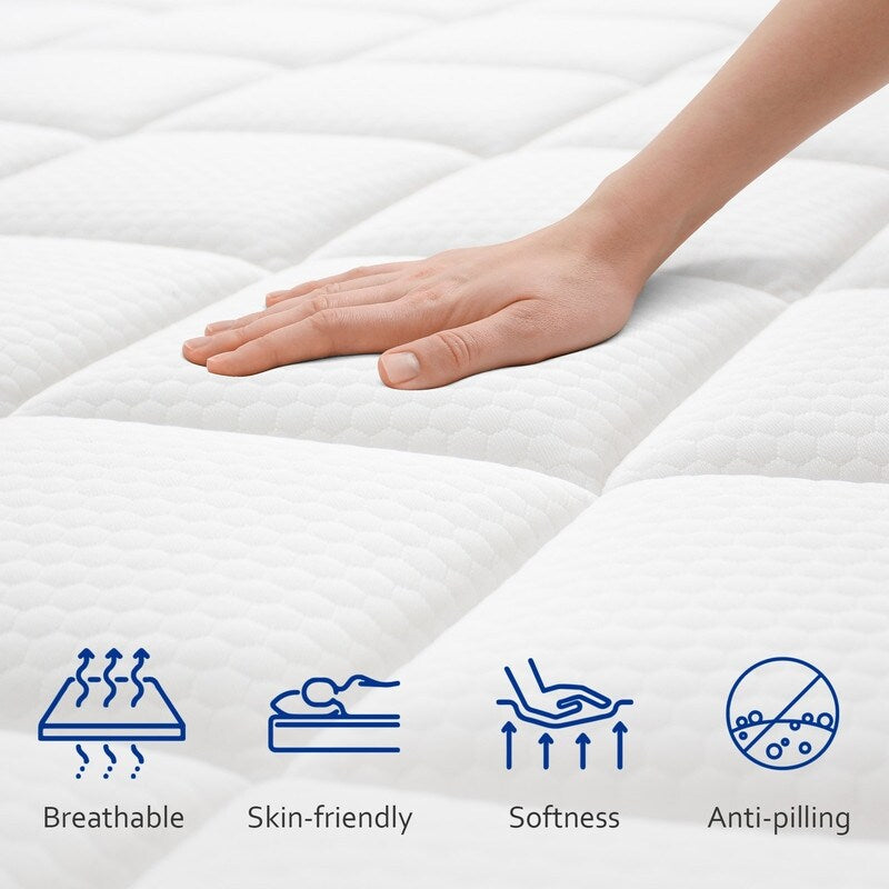 Materasso in memory foam con gel rinfrescante da 14 pollici, con molle insacchettate singolarmente e isolamento del movimento, per alleviare il mal di schiena e rinfrescare