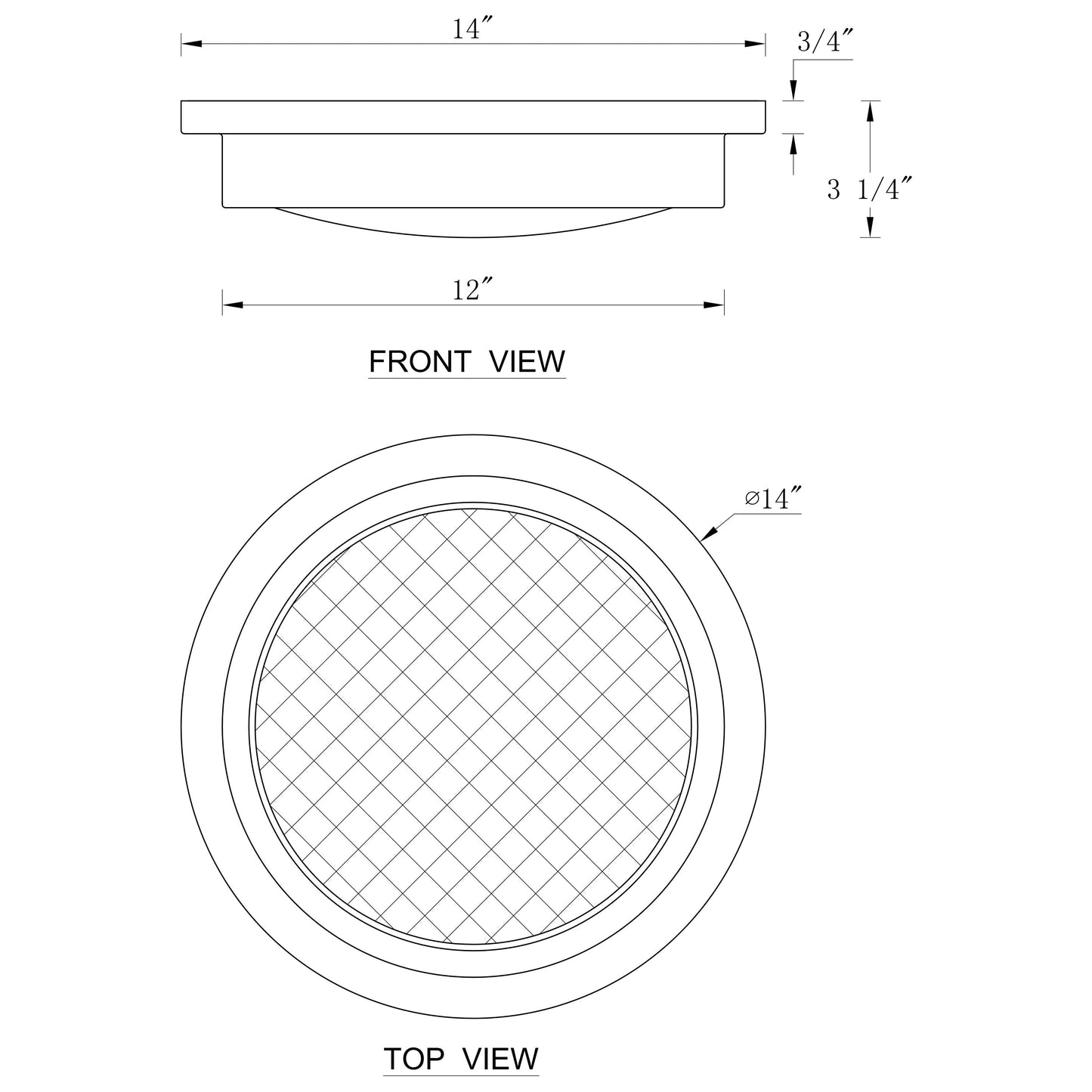 Lampada da incasso a LED da 14 pollici, nichel spazzolato, 30 W, 3000 K, con paralume in vetro a strisce - nichel spazzolato