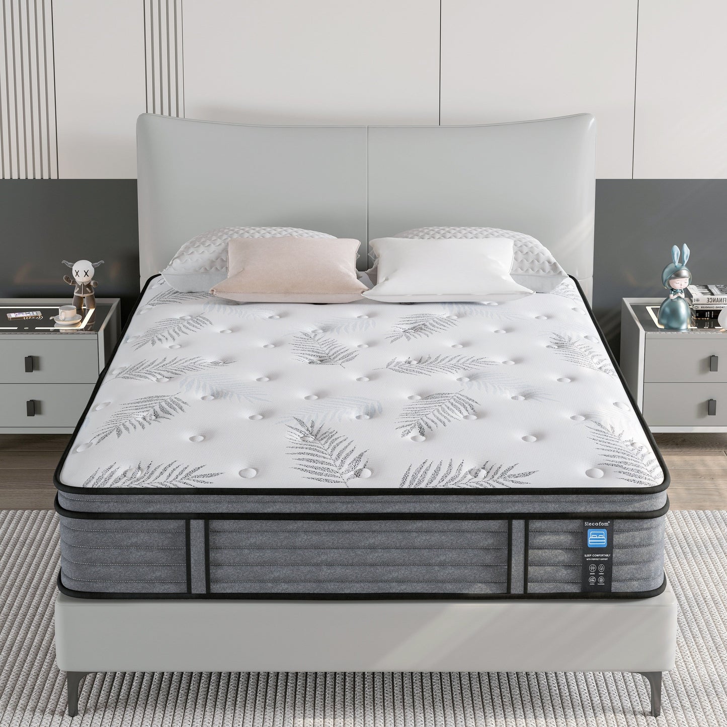 Materasso ibrido in memory foam Cool Gel da 14 pollici, formato singolo, in una scatola per piccole camere da letto