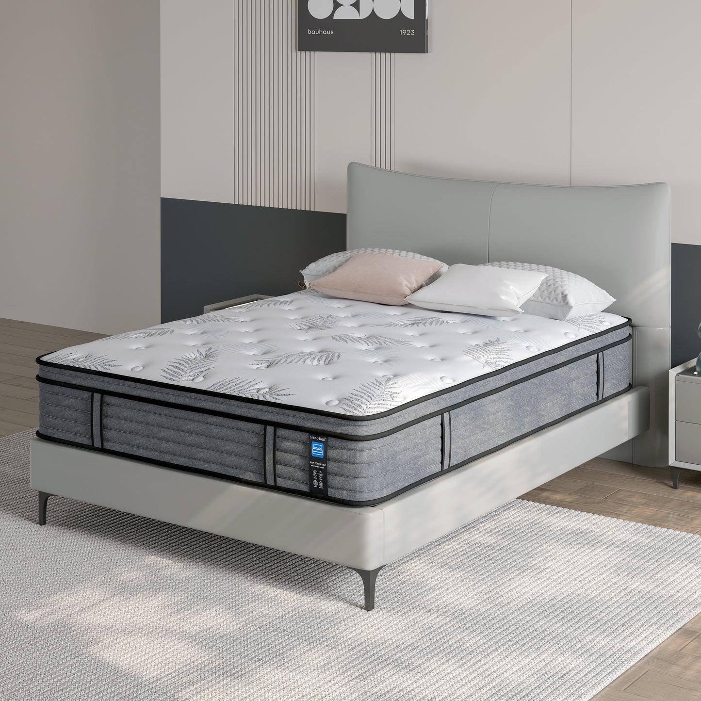 Materasso ibrido in memory foam Cool Gel da 14 pollici, formato singolo, in una scatola per piccole camere da letto