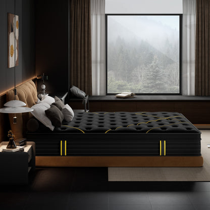 Materasso ibrido in memory foam con molle insacchettate e gel da 14 pollici