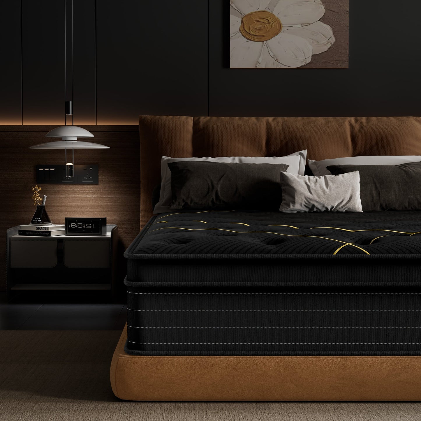 Materasso ibrido in memory foam con molle insacchettate e gel da 14 pollici