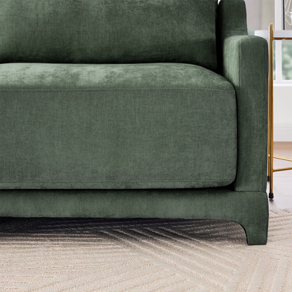 Divano 141.7 Chenille 6 posti con base ergonomica in legno, spugna ad alta resilienza per soggiorno