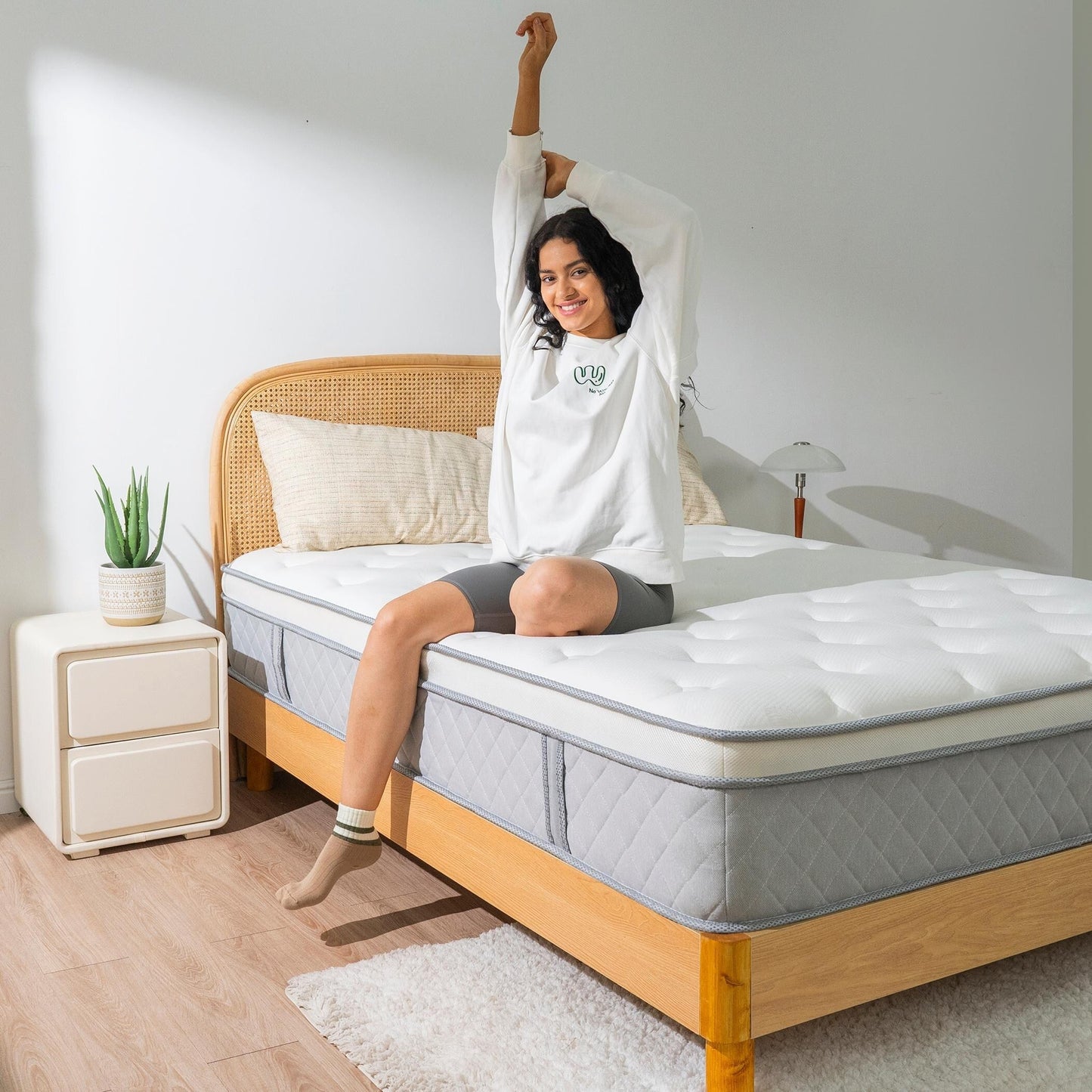 14 Materasso in memory foam traspirante con molle insacchettate