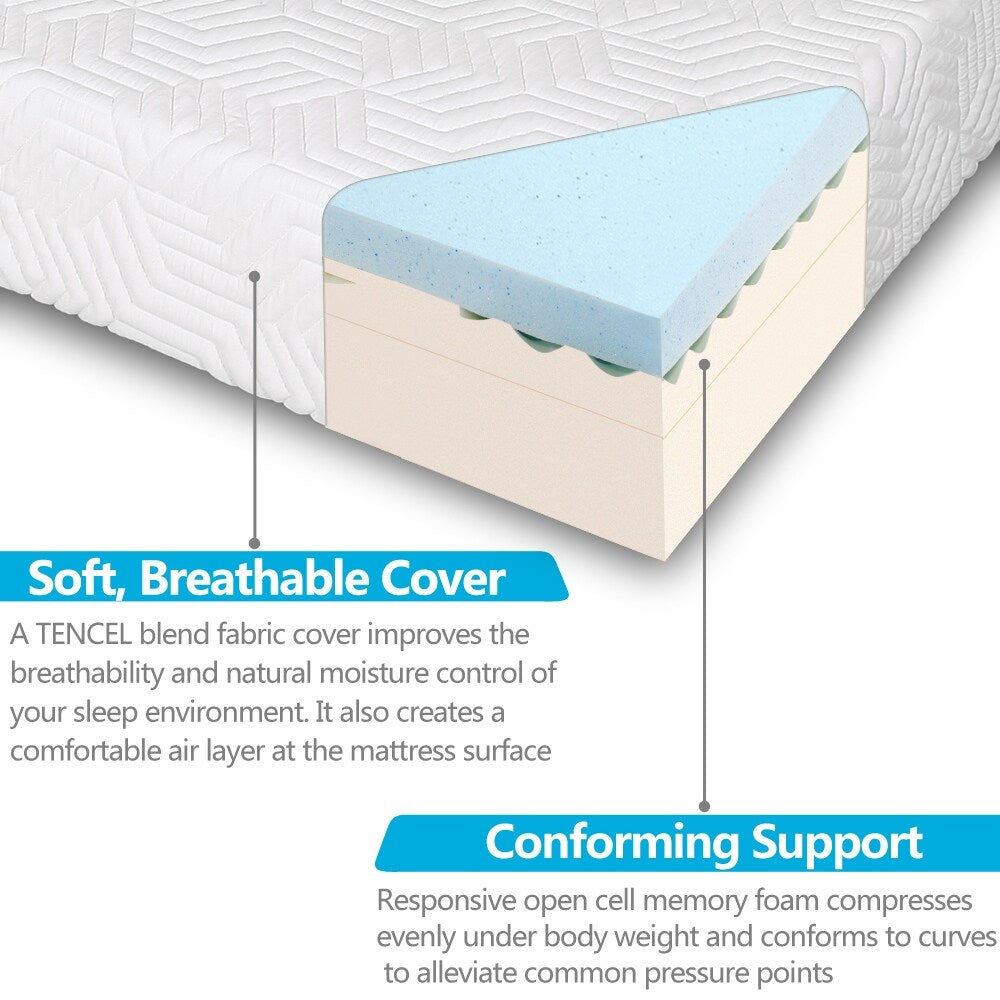 14 Materassi in memory foam con 2 cuscini