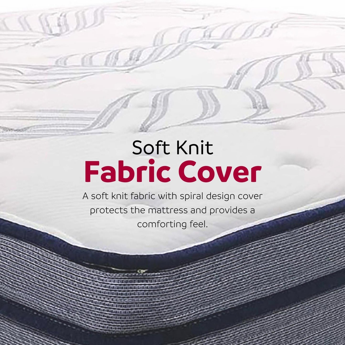 Materasso con fodera in maglia di poliestere morbido e schiuma ibrida da 14