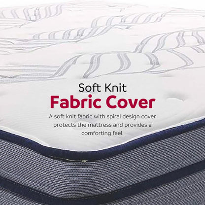 Materasso con fodera in maglia di poliestere morbido e schiuma ibrida da 14