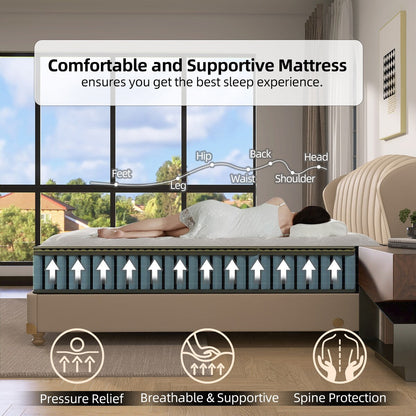 14 Materassi ibridi semirigidi con pillow top in una scatola