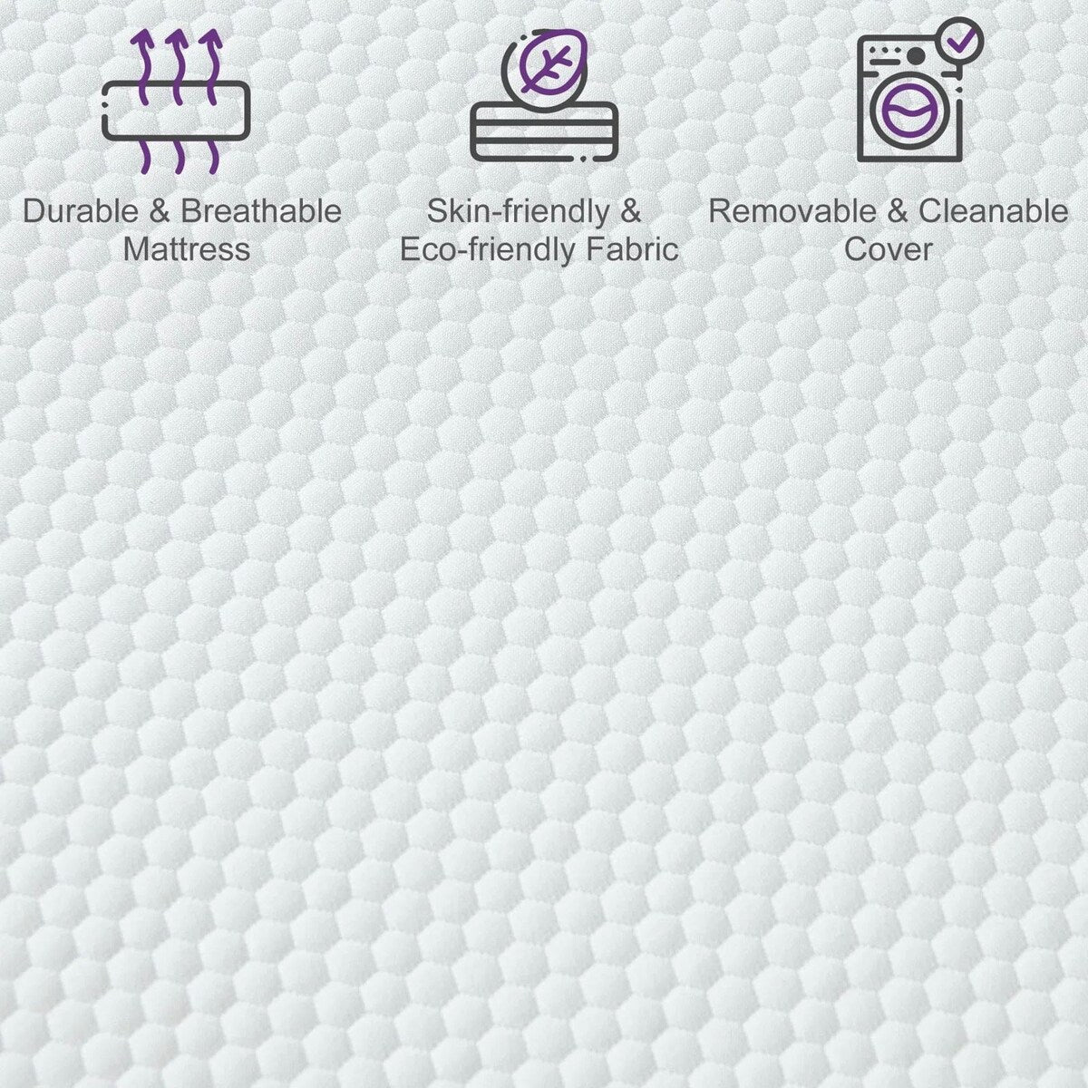 Materasso in memory foam con 14 gel morbidi con garanzia di 10 anni e certificazione CertiPUR-US e silenzioso