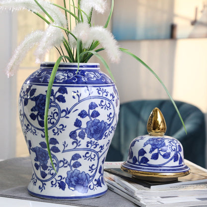 Barattolo con coperchio a forma di tempio eclettico con motivo Sagebrook Home