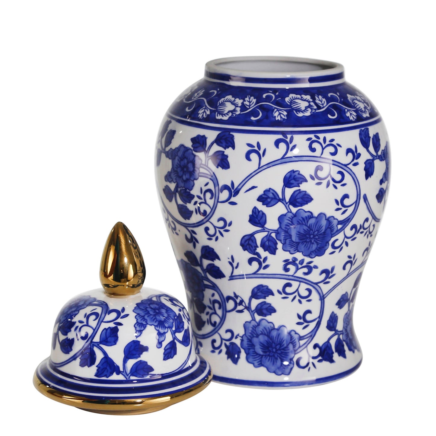 Barattolo con coperchio a forma di tempio eclettico con motivo Sagebrook Home