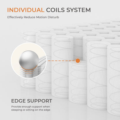 Materasso ibrido in memory foam da 14'' in una scatola