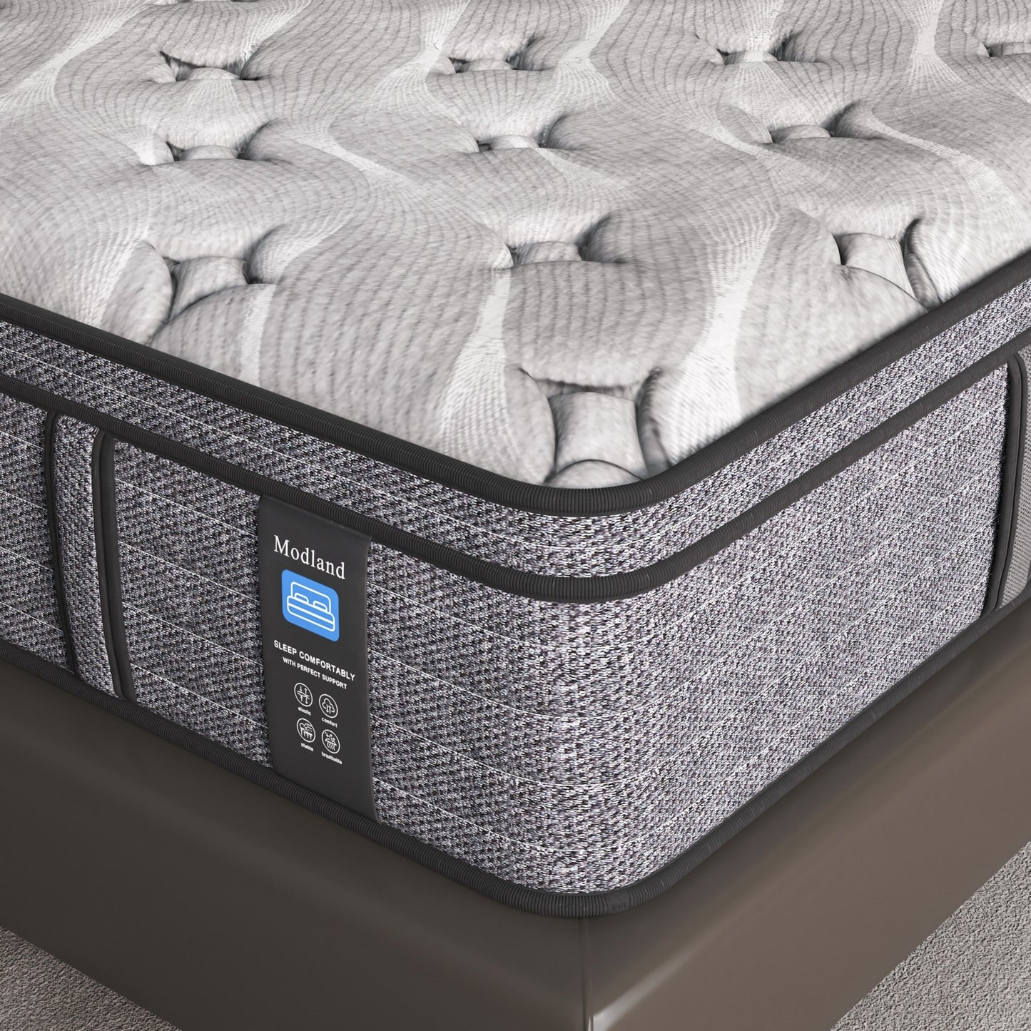 Materasso ibrido in memory foam Modland da 14'' Queen in una scatola - Sollievo dalla pressione e isolamento del movimento, CertiPUR-US per il sollievo dal mal di schiena