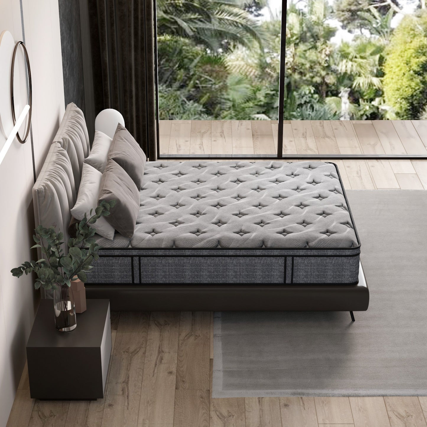 Materasso ibrido in memory foam Modland da 14'' Queen in una scatola - Sollievo dalla pressione e isolamento del movimento, CertiPUR-US per il sollievo dal mal di schiena