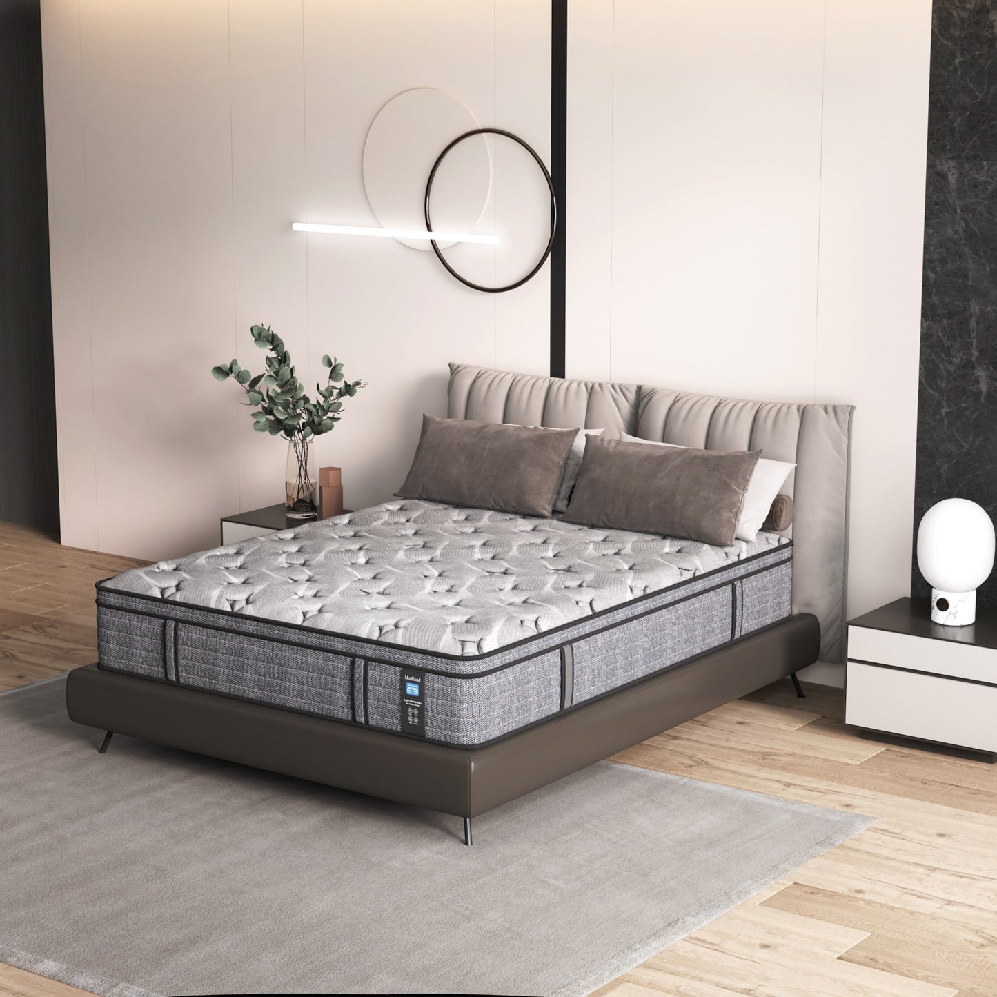 Materasso ibrido in memory foam Modland da 14'' Queen in una scatola - Sollievo dalla pressione e isolamento del movimento, CertiPUR-US per il sollievo dal mal di schiena