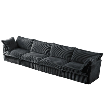 Divano 5 posti in velluto a coste 156.6 profondo per soggiorno e camera da letto