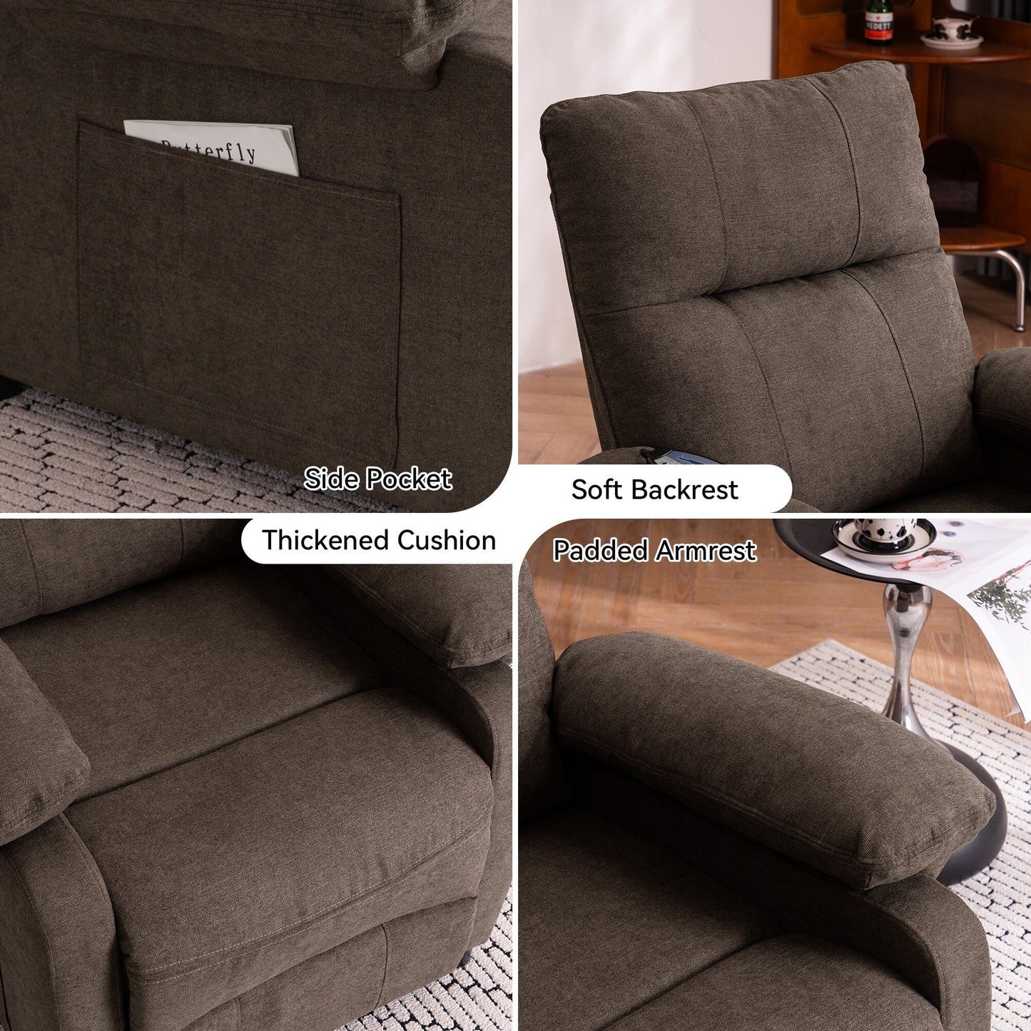 Poltrona reclinabile 160° per anziani