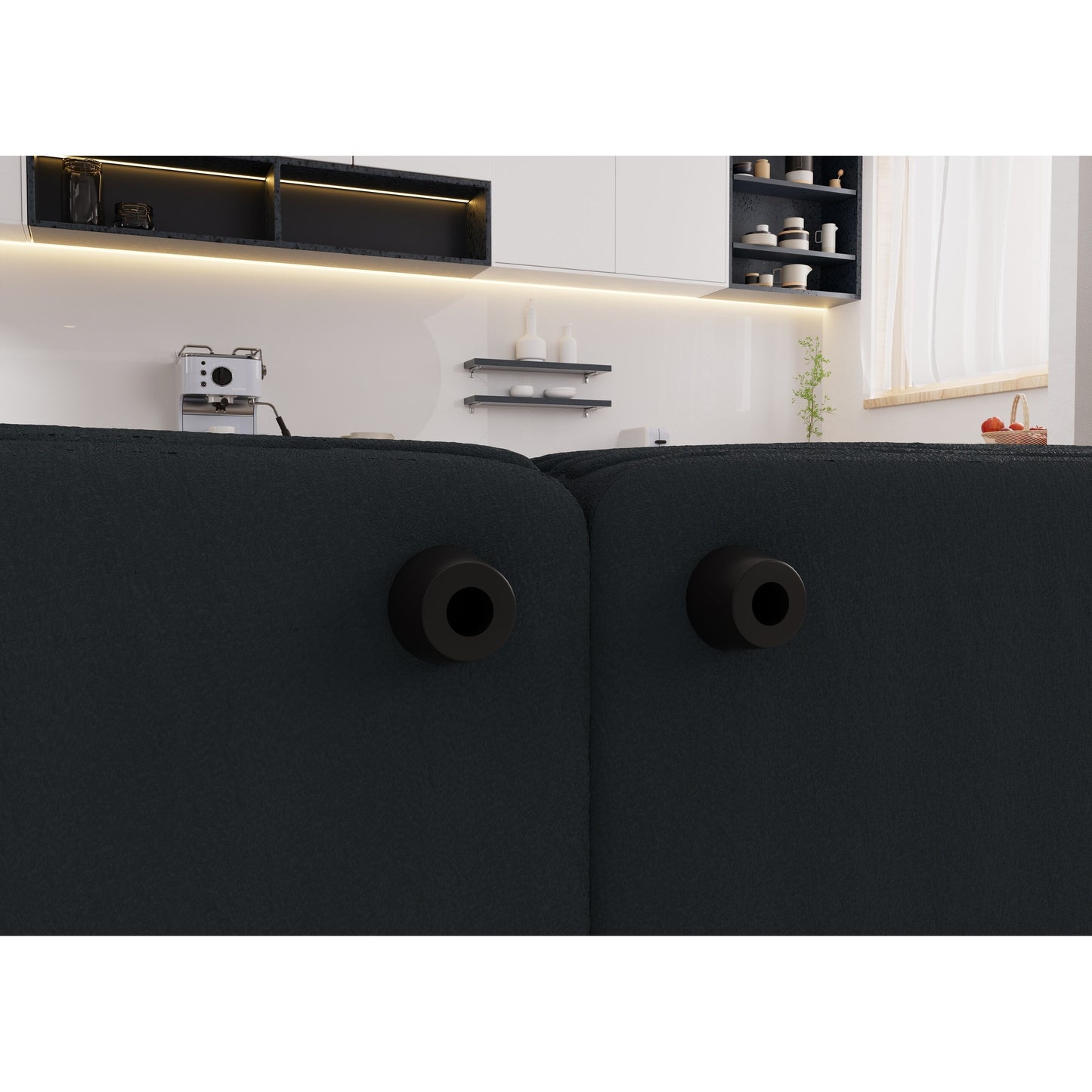 Divano a 6 posti in tessuto 179.5 con seduta profonda, comodo divano a nuvola con cuscini