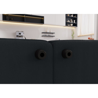 Divano a 6 posti in tessuto 179.5 con seduta profonda, comodo divano a nuvola con cuscini