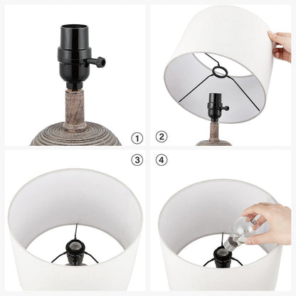 Set di lampade da tavolo KAWOTI Farmhouse con lampadine a LED (set di 2) - L10,5 x A18,5 pollici