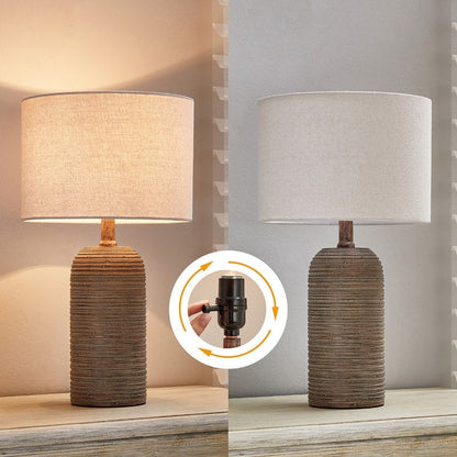 Set di lampade da tavolo KAWOTI Farmhouse con lampadine a LED (set di 2) - L10,5 x A18,5 pollici