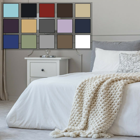 Set di lenzuola in cotone effetto 1800 con federe con tasca profonda, tutte le misure