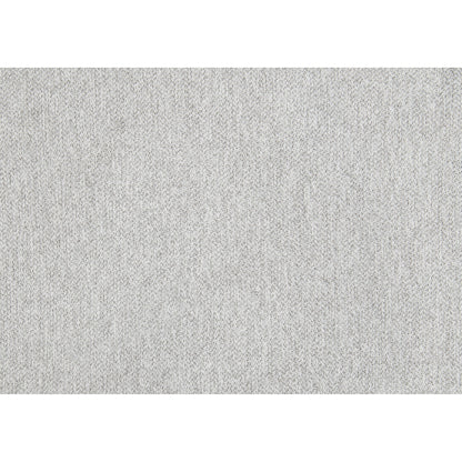 Divano letto grigio chiaro con libreria estraibile, pannello laterale, porte di ricarica, finiture con borchie, mobili dal design moderno