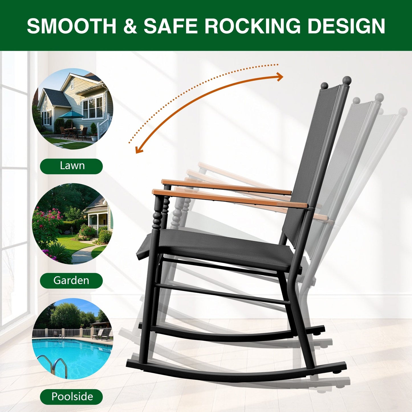 Sedie a dondolo da esterno per 2 persone