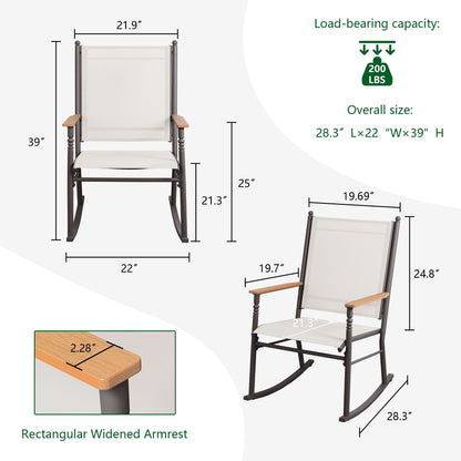 Sedie a dondolo da esterno per 2 persone
