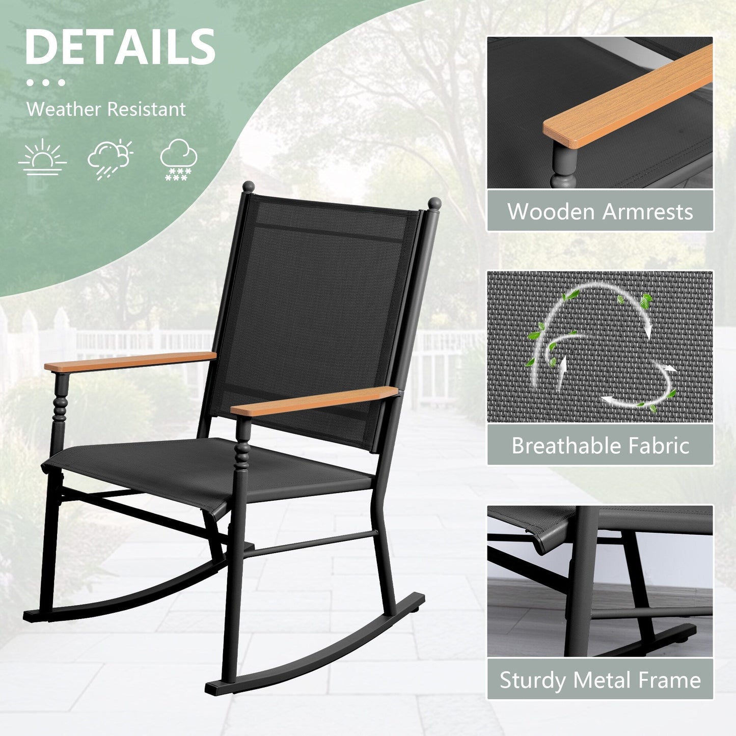 Sedie a dondolo da esterno per 2 persone