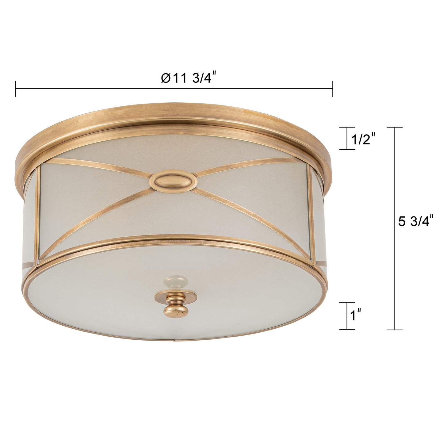 Lampada da soffitto a filo in ottone a 2 luci C Cattleya con vetro smerigliato