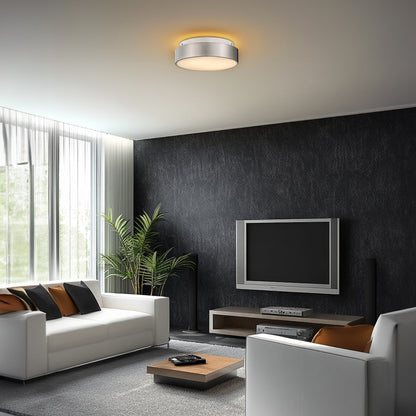 Plafoniera a filo a 2 luci con paralume in vetro smerigliato - 12,0 pollici LX 12,0 pollici WX 3,5 pollici H