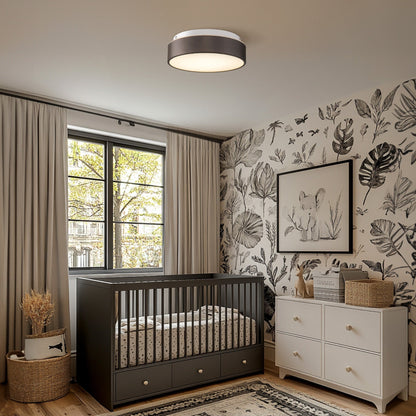 Plafoniera a filo a 2 luci con paralume in vetro smerigliato - 12,0 pollici LX 12,0 pollici WX 3,5 pollici H